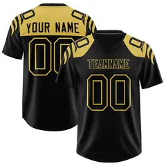 All Black Raglan Authentic Football Jersey