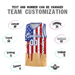 American Flag Ice Cream Element Pattern Basketball Kits 4