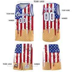 American Flag Ice Cream Element Pattern Basketball Kits 5