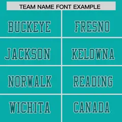 Aqua Aqua Shoulder Cut Two-Tone Flag Football Jersey 3