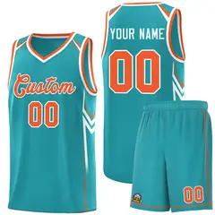Aqua Arrow Graffiti Pattern Basketball Jersey Sports Uniform