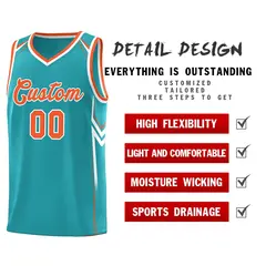 Aqua Arrow Graffiti Pattern Basketball Jersey Sports Uniform 2