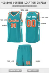 Aqua Arrow Graffiti Pattern Basketball Jersey Sports Uniform 5