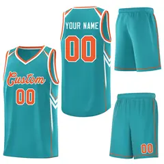 Aqua Arrow Graffiti Pattern Basketball Jersey Sports Uniform 6