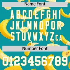 Aqua Banana Graffiti Pattern Fashion Baseball Jersey 3