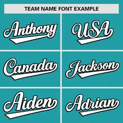 Aqua Black Gradient Side Authentic Baseball Jersey 3