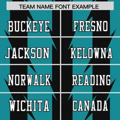 Aqua Black Razr Stripe Graffiti Pattern Flag Football Jersey 3