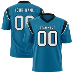Aqua Black Shoulder Cut Two-Tone Flag Football Jersey 1