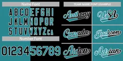 Aqua Black-White Split Fashion Baseball Jersey 3