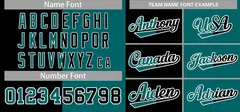 Aqua Black-White Split Two Tone Letterman Varsity Jacket 3