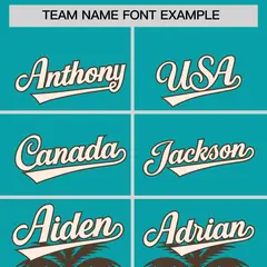 Aqua Brown Graffiti Pattern Bossinia Baseball Jersey 3