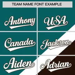 Aqua Brown Raglan Varsity Full-Snap Letterman Baseball Jacket 3