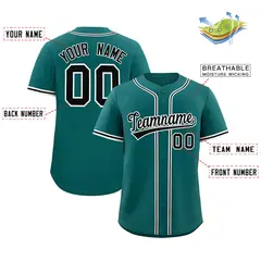 Aqua Classic Authentic Baseball Jersey 2