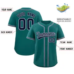 Aqua Classic Authentic Baseball Jersey 2