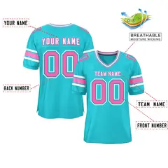 Aqua Classic Authentic Football Jersey 2
