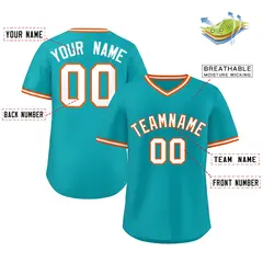 Aqua Classic Authentic Pullover Baseball Jersey 2
