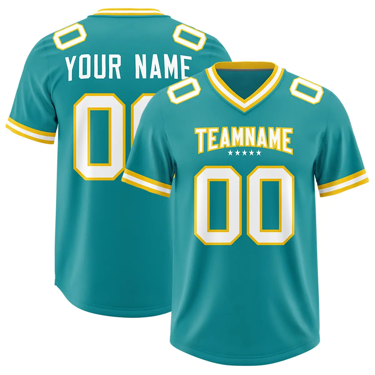Aqua Classic Style American Football Jersey
