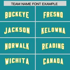 Aqua Classic Style American Football Jersey 3