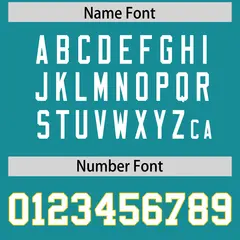 Aqua Classic Style American Football Jersey 4
