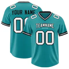 Aqua Classic Style American Football Jersey 1