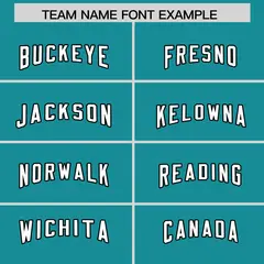 Aqua Classic Style American Football Jersey 3
