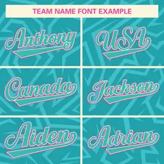 Aqua Cream-Pink Stripe Graffiti Pattern Varsity Full-Snap Jacket 5