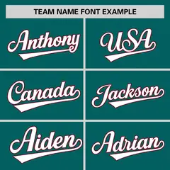 Aqua Crimson-White Color Block Authentic Baseball Jersey 3