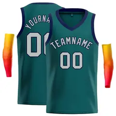 Men's Aqua Dark Gray-Purple Casual Basketball Jersey 1