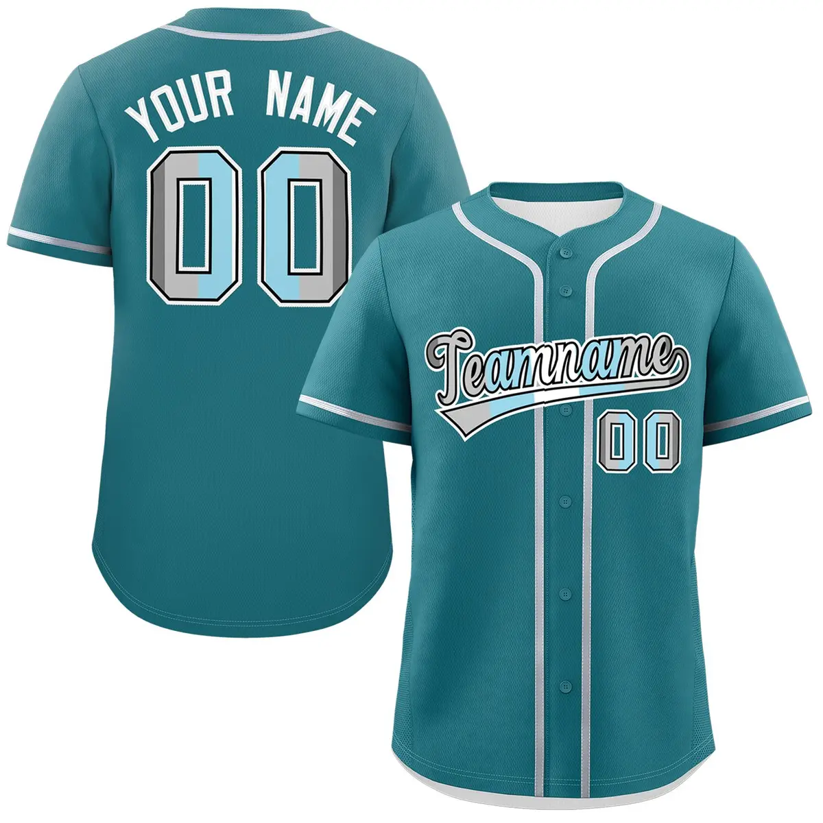 Aqua Demiboy Pride Month Classic Authentic Baseball Jersey