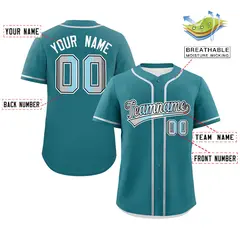 Aqua Demiboy Pride Month Classic Authentic Baseball Jersey 2