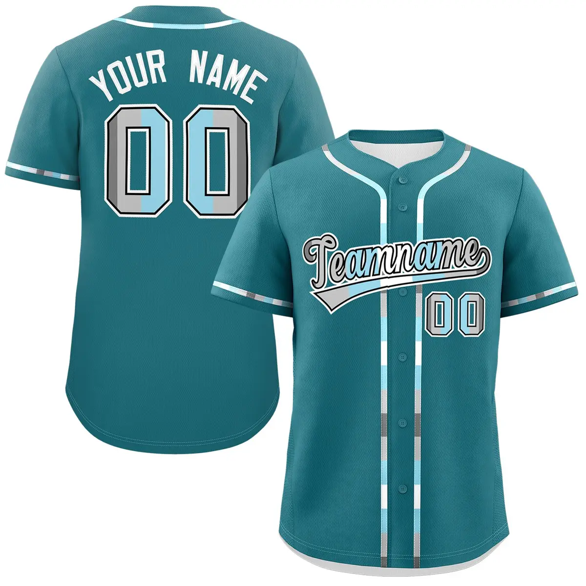 Aqua Demiboy Pride Month Classic Authentic Baseball Jersey