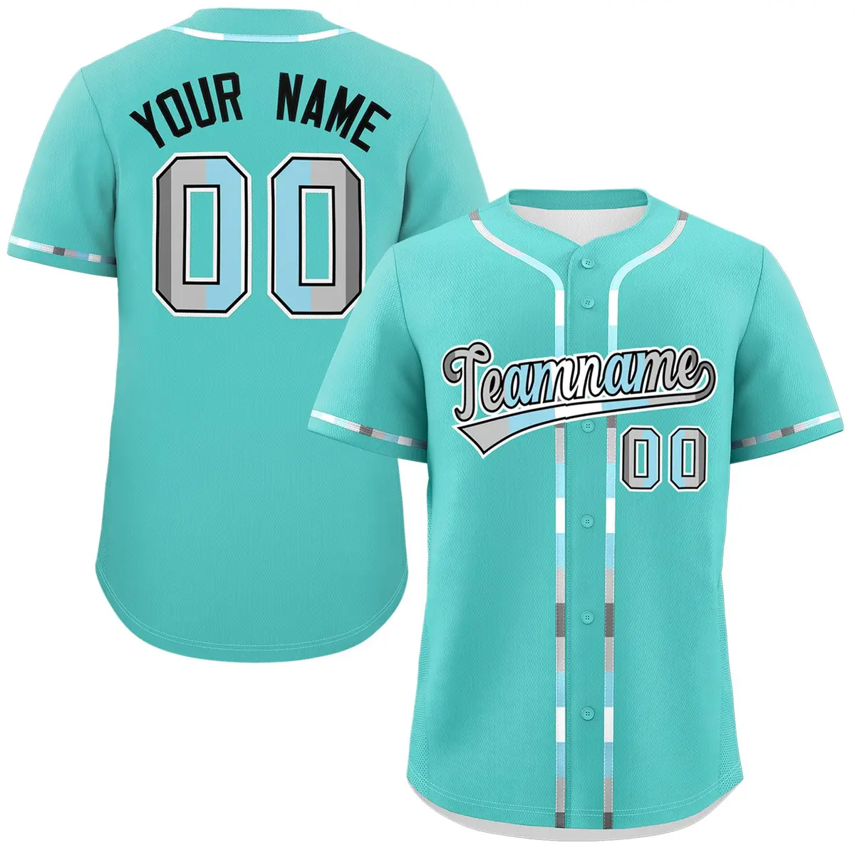 Aqua Demiboy Pride Month Classic Authentic Baseball Jersey