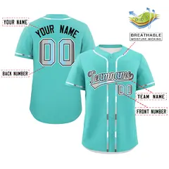 Aqua Demiboy Pride Month Classic Authentic Baseball Jersey 2