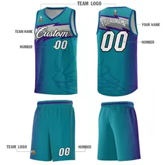 Aqua Dot Scatter Graffiti Pattern Basketball Jersey 2