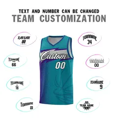 Aqua Dot Scatter Graffiti Pattern Basketball Jersey 3