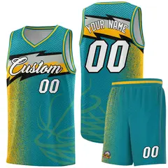 Aqua Dot Scatter Graffiti Pattern Basketball Jersey 1