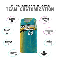 Aqua Dot Scatter Graffiti Pattern Basketball Jersey 3