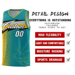 Aqua Dot Scatter Graffiti Pattern Basketball Jersey 4