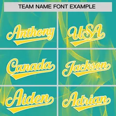Aqua Fumes Graffiti Pattern Authentic Baseball Jersey 3