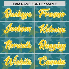 Aqua Gold All Star Graffiti Pattern Football Jersey 3