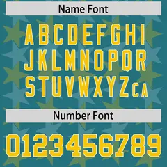 Aqua Gold All Star Graffiti Pattern Football Jersey 4