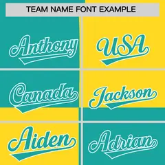 Aqua Gold Color Block Varsity Letterman Jacket Hoodie 5