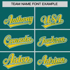 Aqua Gold Contrast Raglan Baseball Jersey 3