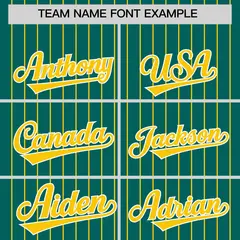 Aqua Gold Pinstripe Two-Tone Authentic Baseball Jersey 3