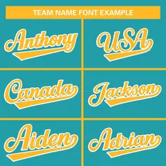Aqua Gold Raglan Sleeves Full-Snap Letterman Baseball Jacket 5