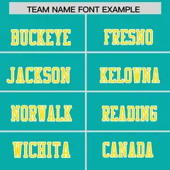Aqua Gold Shoulder Cut Two-Tone Flag Football Jersey 3
