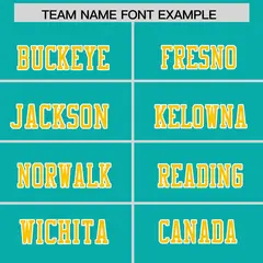 Aqua Gold Shoulder Cut Two-Tone Flag Football Jersey 3