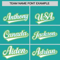 Aqua Gold Side Flame Outline Basketball Jersey 3