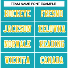 Aqua Gold-White Classic Authentic Football Jersey 3