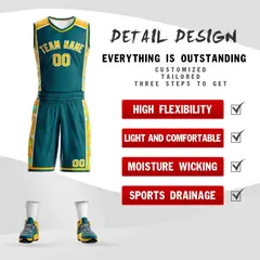 Aqua Gold-White Lightning Graffiti Basketball Jersey 2